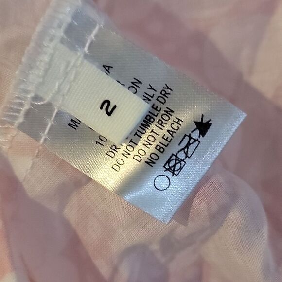 USA Lisa Marie Fernandez Women's White & Pink Wilfred Tie Front Crop Top… - Picture 11 of 16